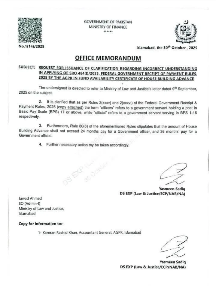 Employees House Building Advance Notification 2025