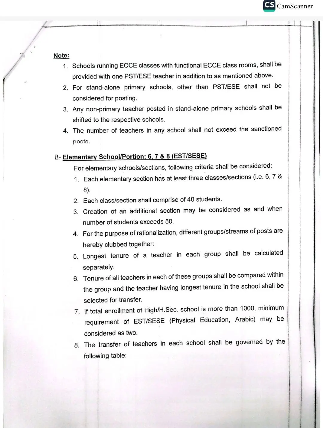 Punjab Rationalization Policy For Teachers 2025-3