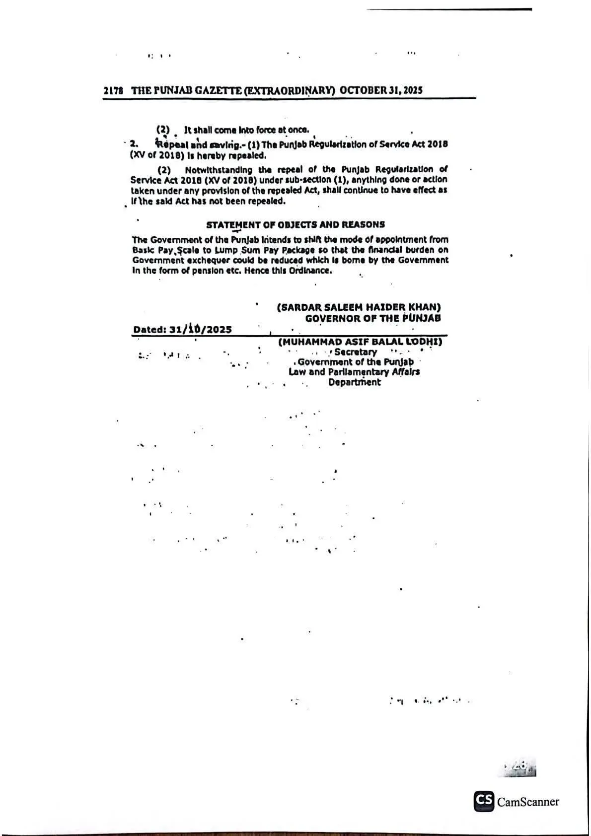 Punjab Gazette Notification Regularization of Service New Rules 2025-3