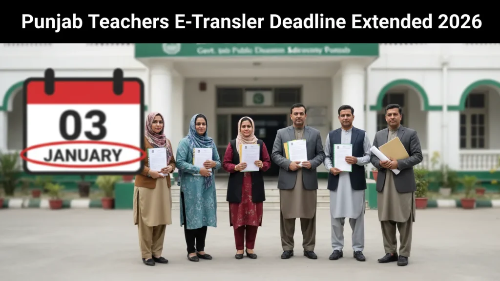 E-Transfer Punjab Teachers Last Date Extended 2026 New Deadline