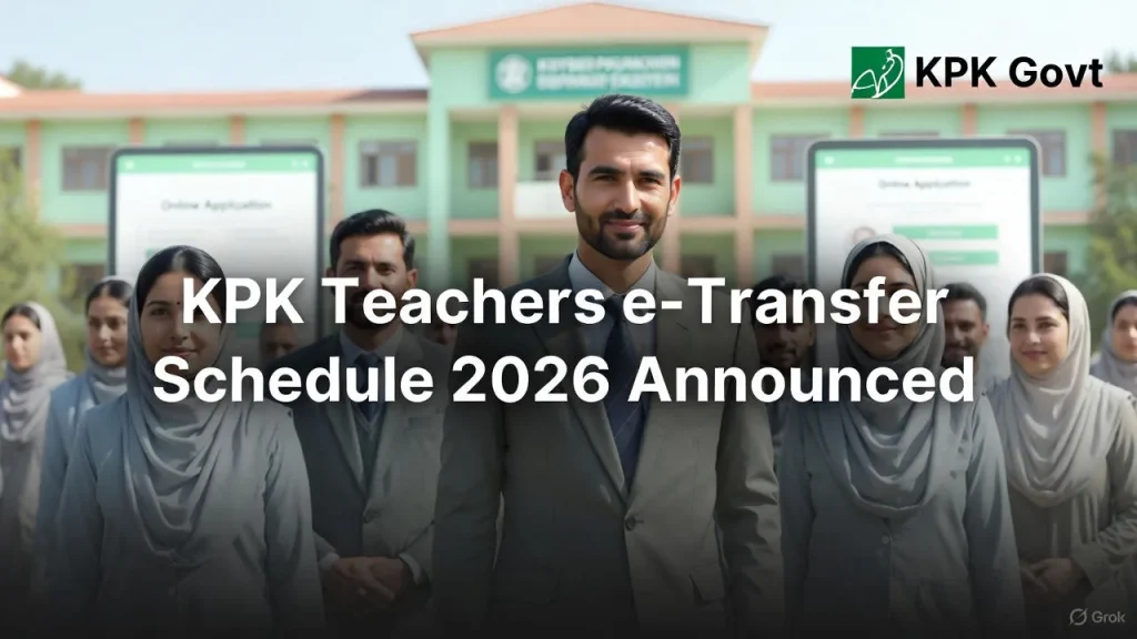 KPK Teachers e-Transfers New Schedule 2026 Apply Fast