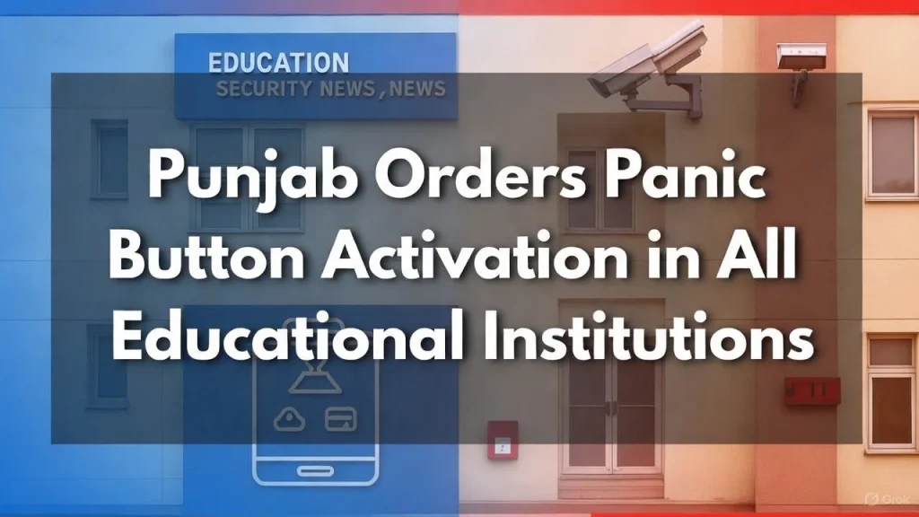 Panic Button Activation Mandatory in All Public & Private Schools Punjab