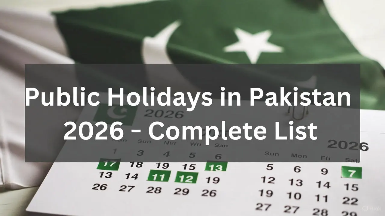 Public Holidays in Pakistan 2026 January to December Updates
