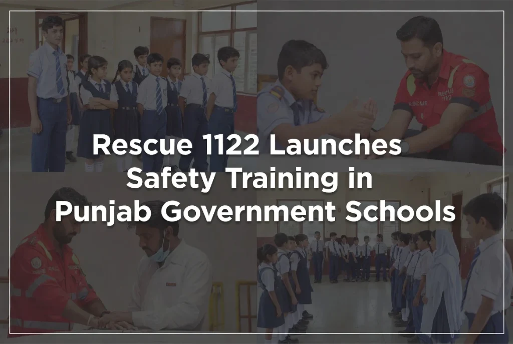 Rescue 1122 Safety Exercise for Teachers, Students in Punjab Schools