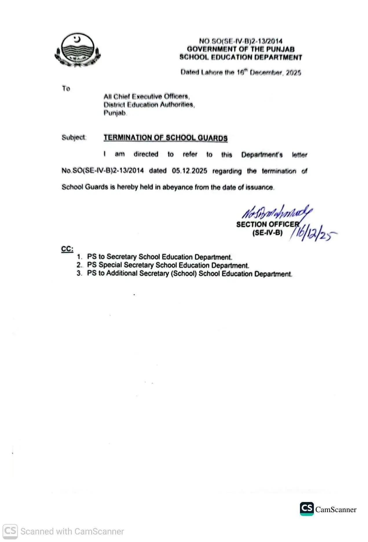 school guards will continue their duties as usual