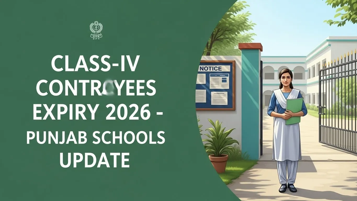 Punjab Schools Class-IV Employees Contract Expiry 2026 Notification